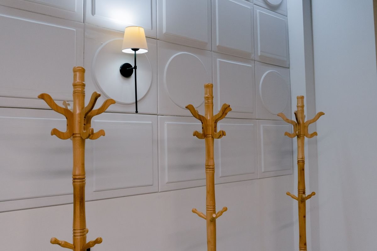 Coat stand in guest room