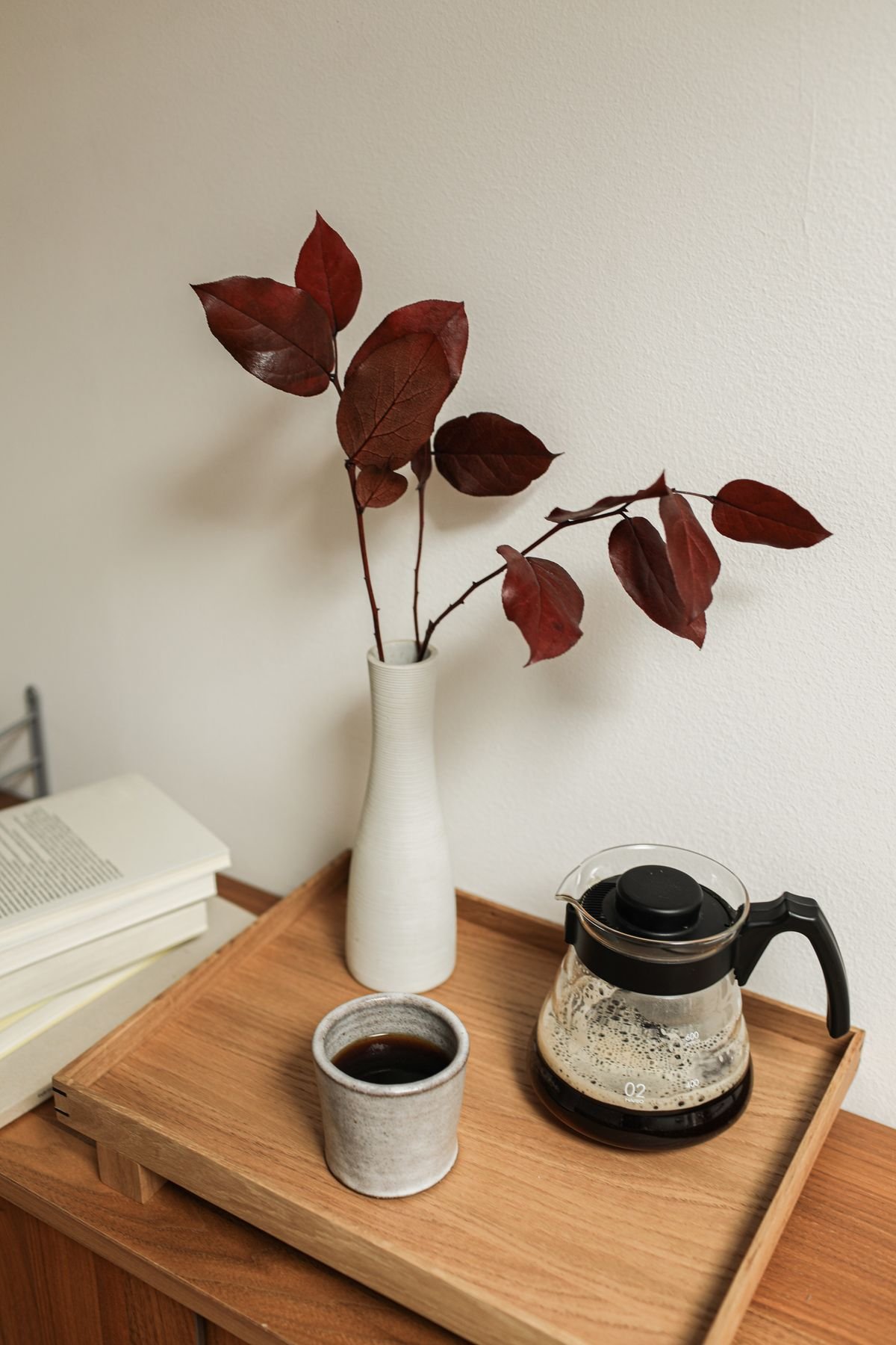 Tray with coffee pot