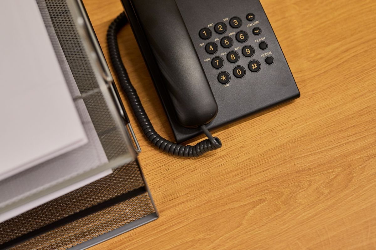 Modern desk telephone