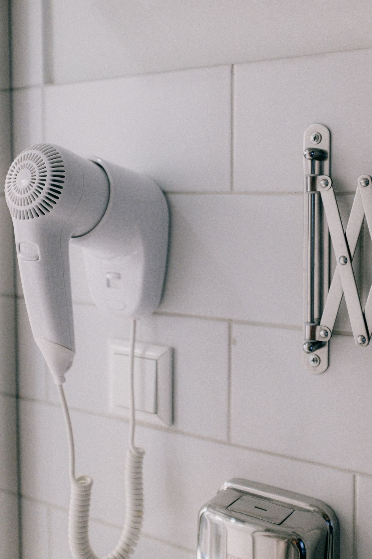 Wall-mounted hair dryer