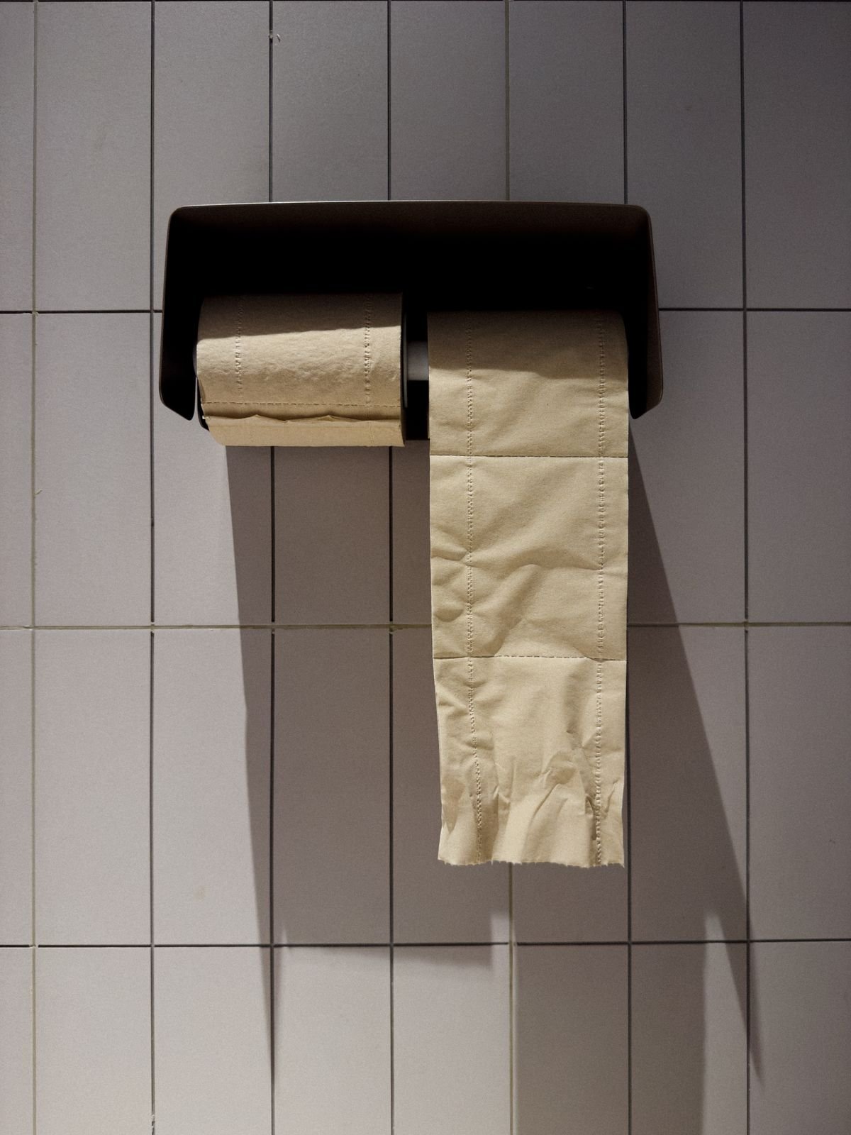 Toilet paper dispenser dark finish